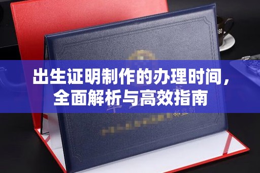 台中出生证明制作的办理时间，全面解析与高效指南
