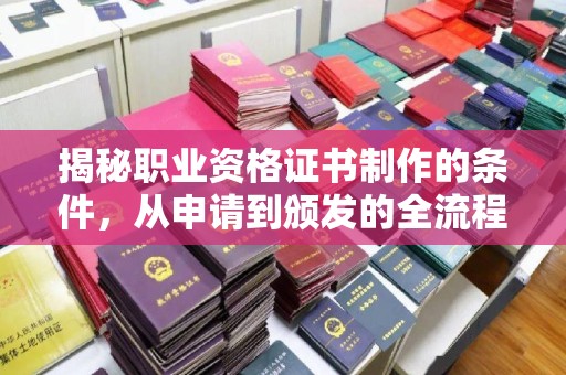 台中揭秘职业资格证书制作的条件，从申请到颁发的全流程解析