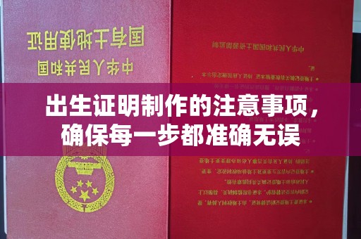 台中出生证明制作的注意事项，确保每一步都准确无误