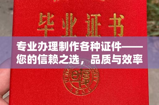 台中专业办理制作各种证件——您的信赖之选，品质与效率的完美结合