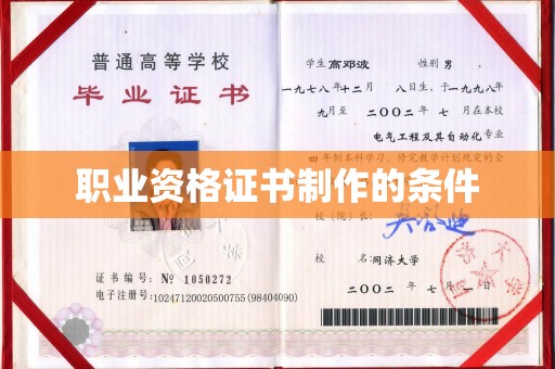 台中职业资格证书制作的条件