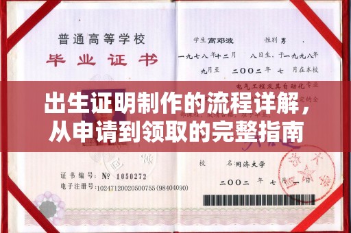 台中出生证明制作的流程详解，从申请到领取的完整指南