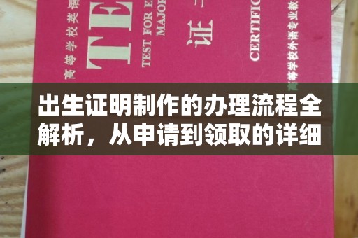 台中出生证明制作的办理流程全解析，从申请到领取的详细指南