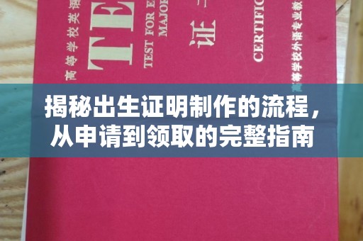 台中揭秘出生证明制作的流程，从申请到领取的完整指南