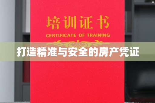 台中打造精准与安全的房产凭证